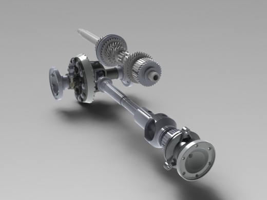 奥迪Quattro 016差速器变速箱3D图纸 INVENTOR设计 附IGS缩略图